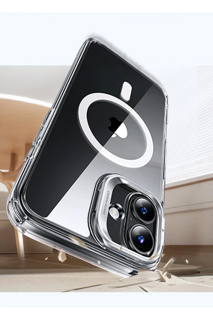 ESR Apple iPhone 16 Plus Classic Hybrid Magsafe Standlı Kapak + Cam Hediyeli Set - Şeffaf