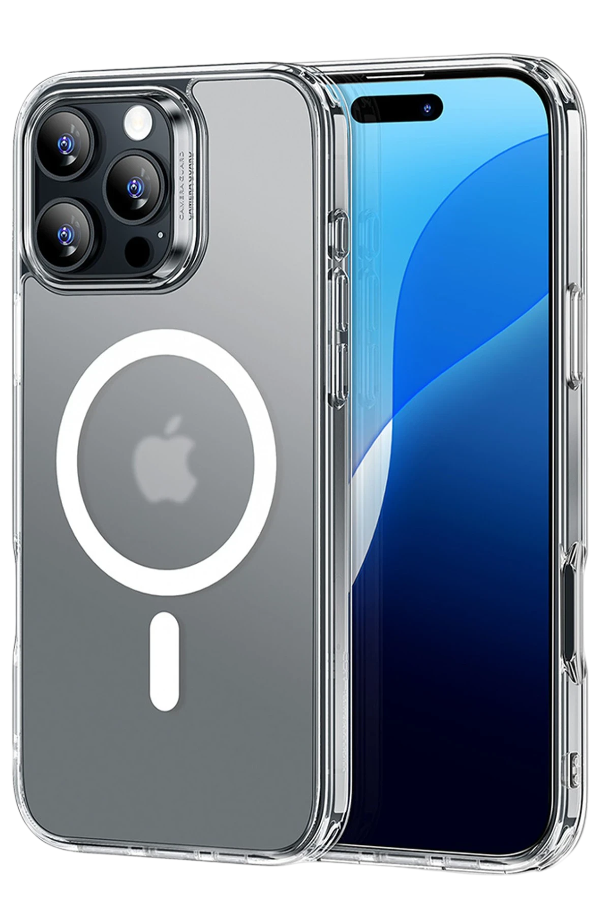 ESR Apple iPhone 16 Pro Max Classic Hybrid Magsafe Kapak + Cam Hediyeli Set - Buzlu Şeffaf