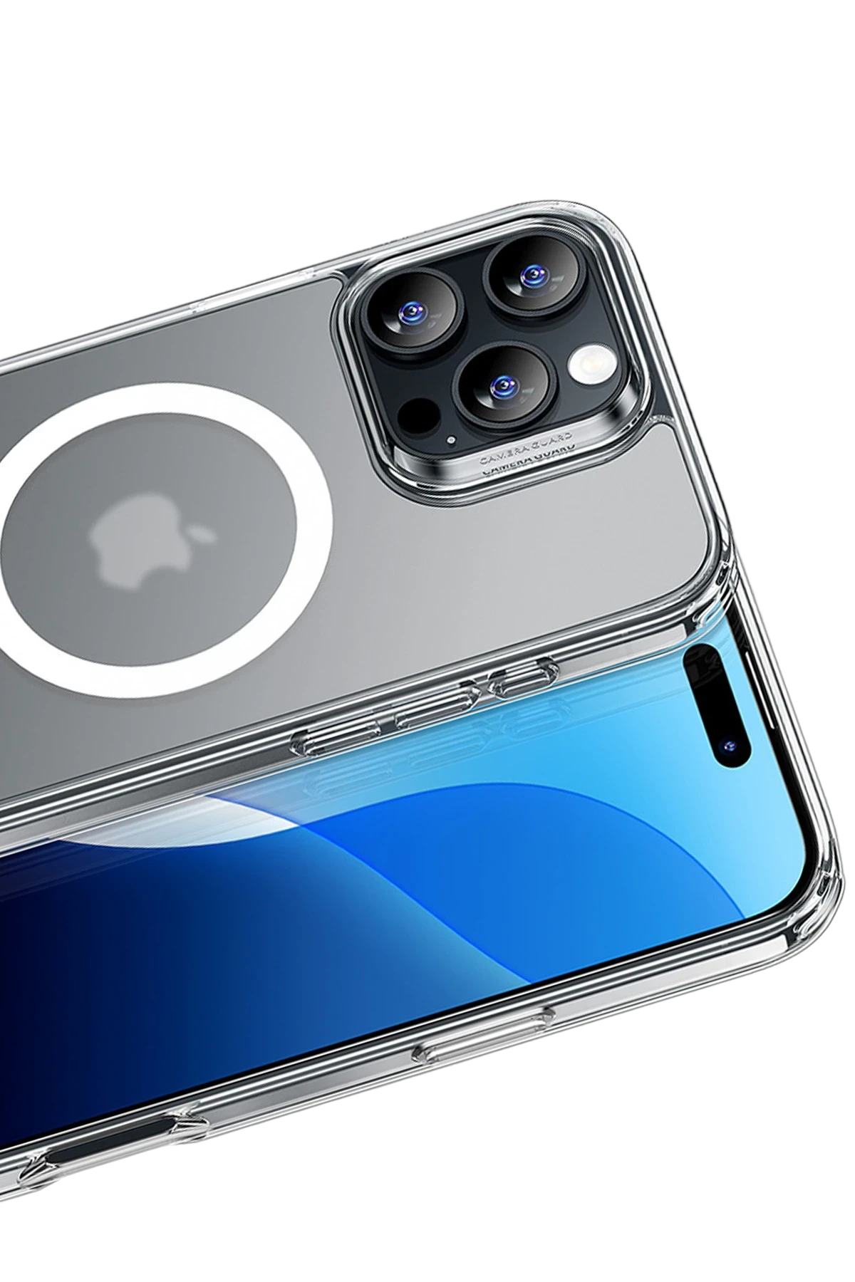 ESR Apple iPhone 16 Pro Max Classic Hybrid Magsafe Kapak + Cam Hediyeli Set - Buzlu Şeffaf