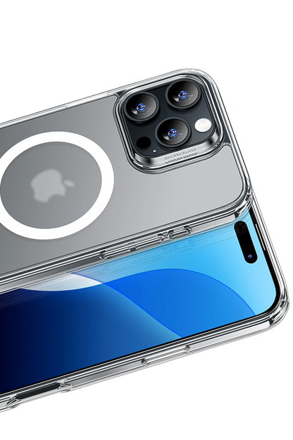 ESR Apple iPhone 16 Pro Max Classic Hybrid Magsafe Kapak + Cam Hediyeli Set - Buzlu Şeffaf