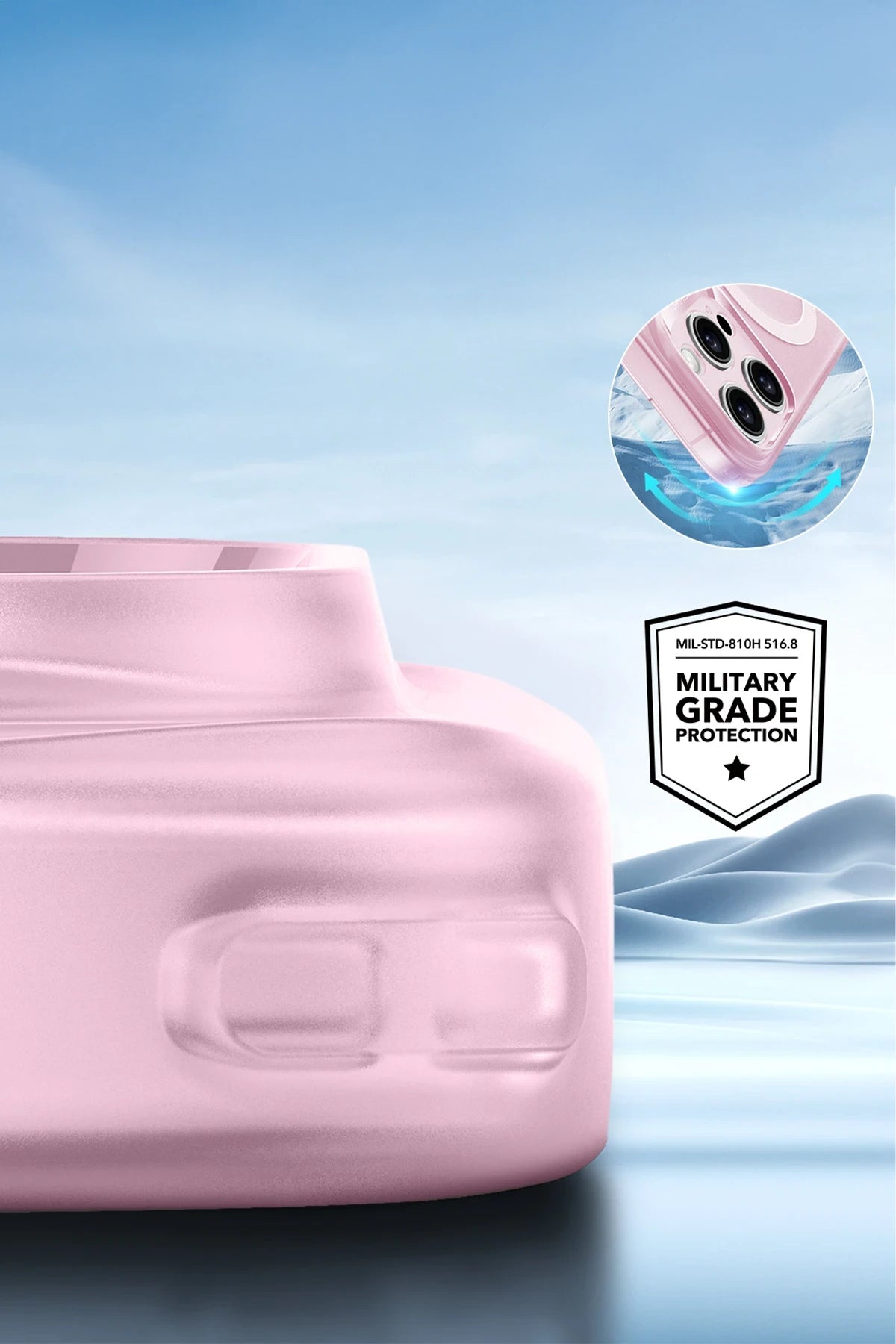 ESR Apple iPhone 16 Pro Max Zero Clear Magsafe Kapak - Pembe