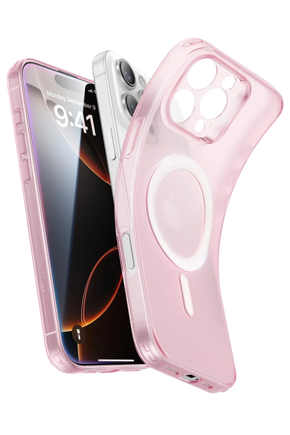 ESR Apple iPhone 16 Pro Max Zero Clear Magsafe Kapak - Pembe