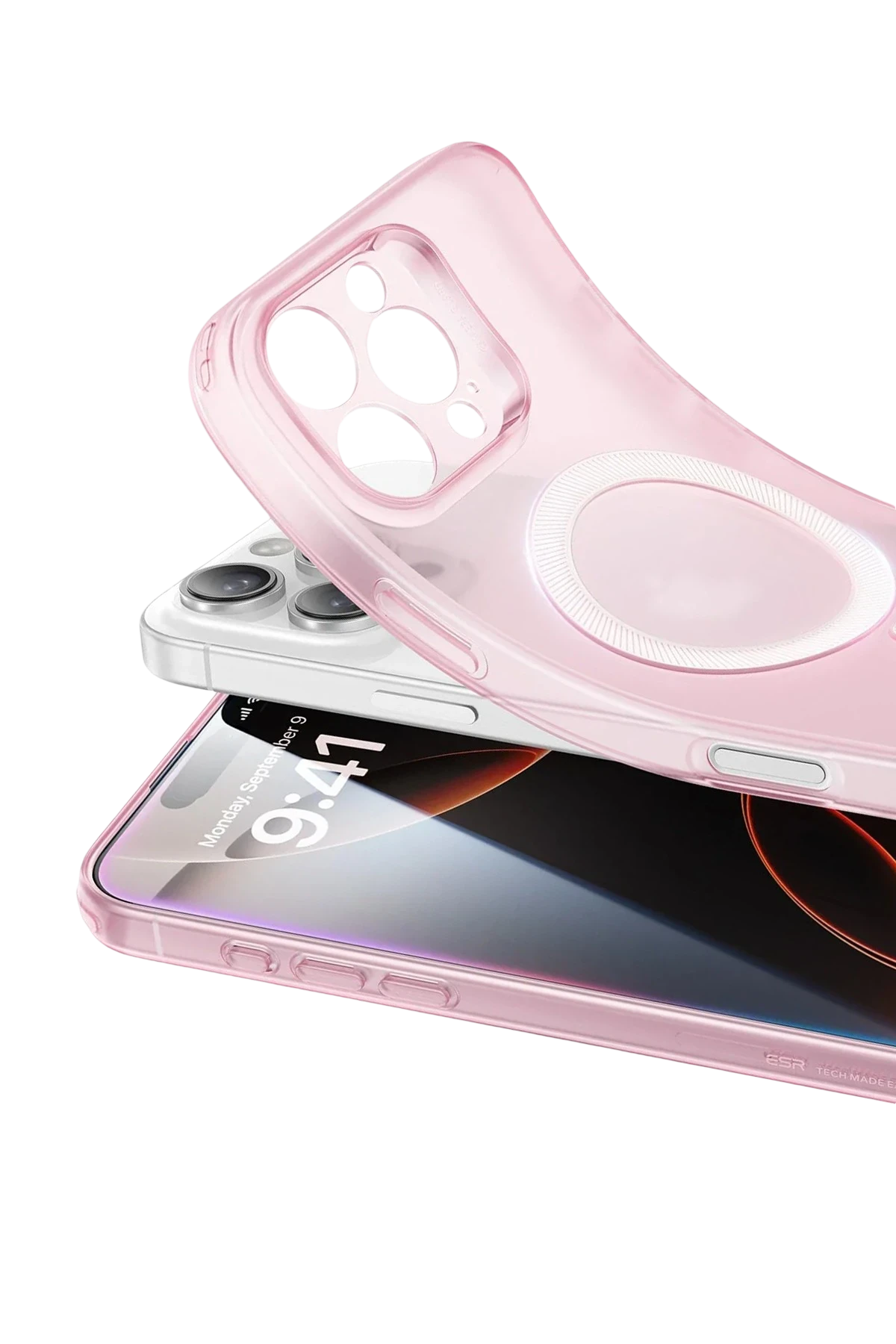 ESR Apple iPhone 16 Pro Zero Clear Magsafe Kapak - Pembe