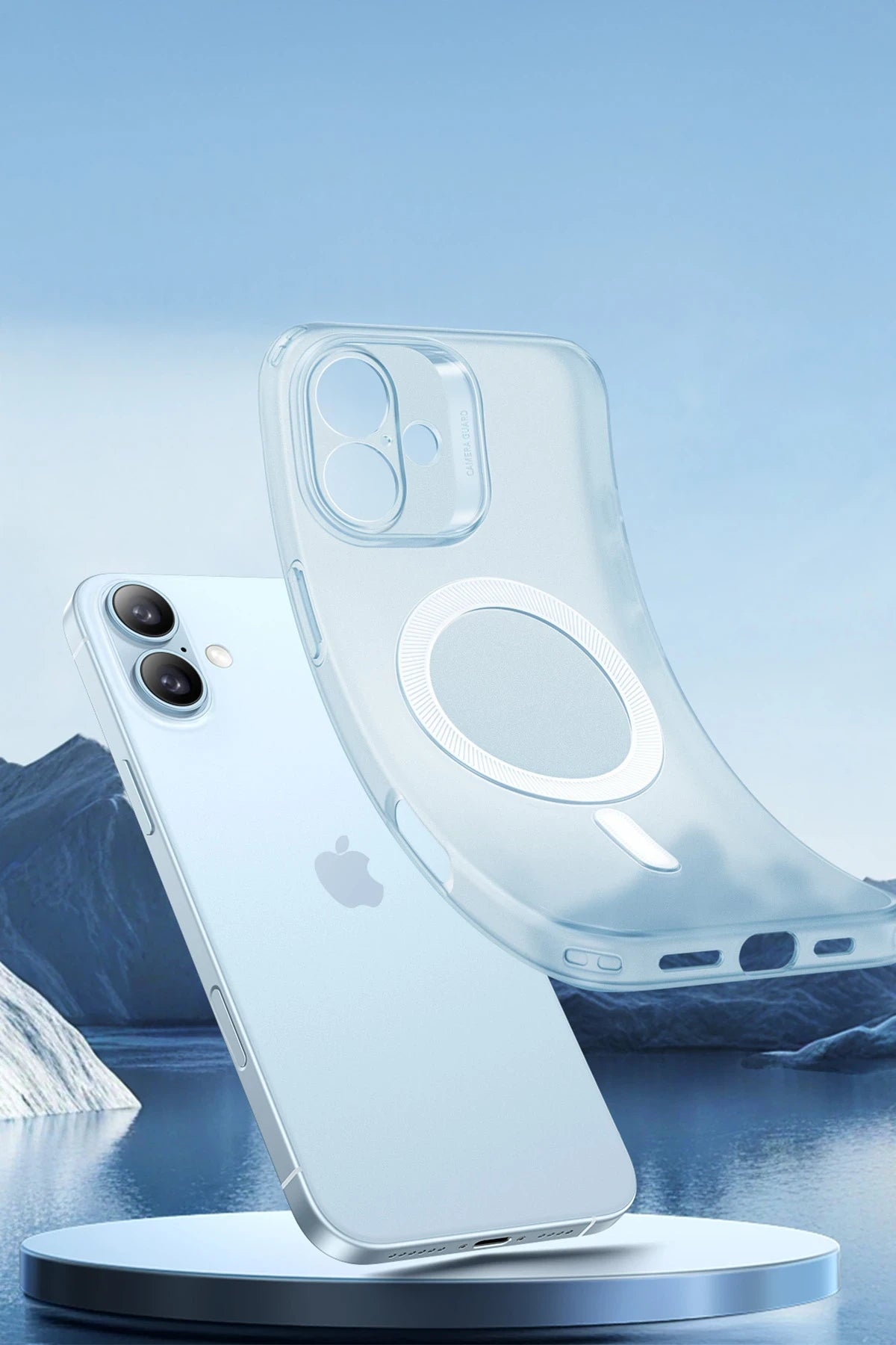 ESR Apple iPhone 16 Zero Clear Magsafe Kapak - Buzlu Mavi