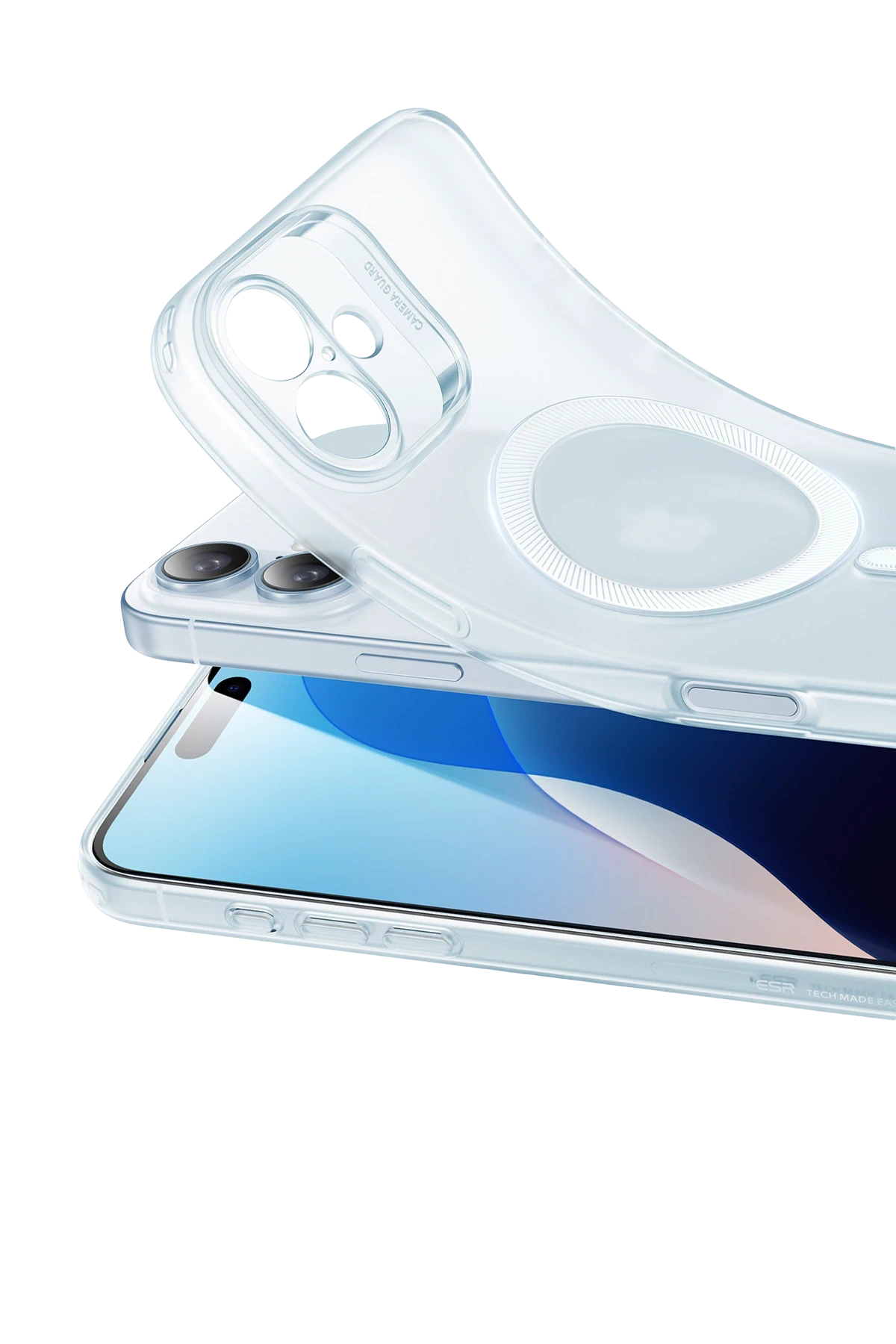 ESR Apple iPhone 16 Zero Clear Magsafe Kapak - Buzlu Mavi