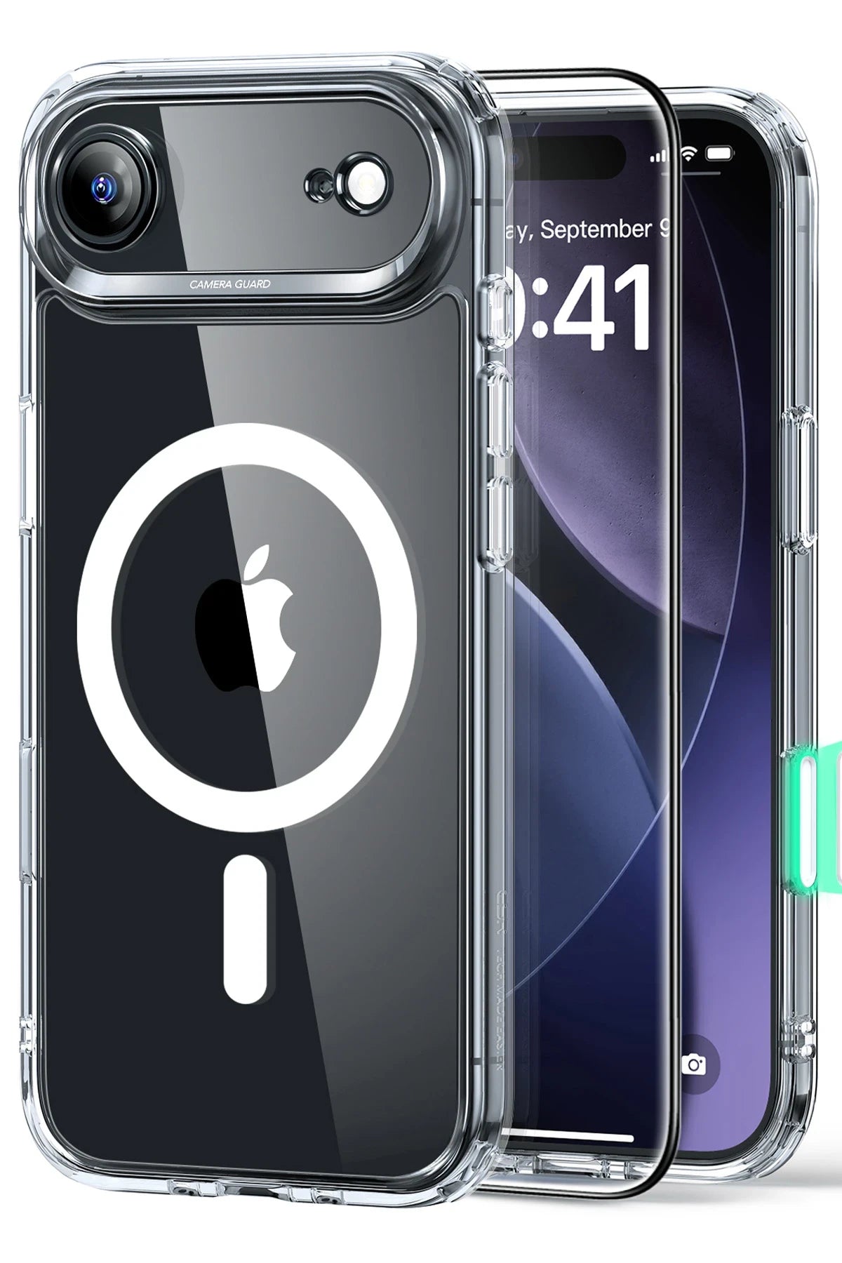ESR Apple iPhone 17 Air Classic Hybrid Magsafe Kapak + Cam Hediyeli Set - Şeffaf