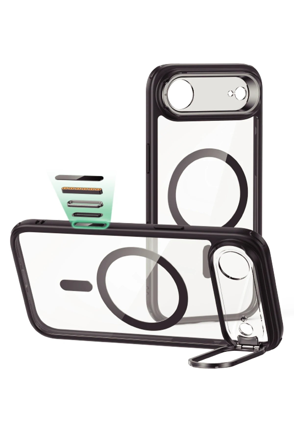 ESR Apple iPhone 17 Air Classic Hybrid Magsafe Standlı Kapak - Siyah