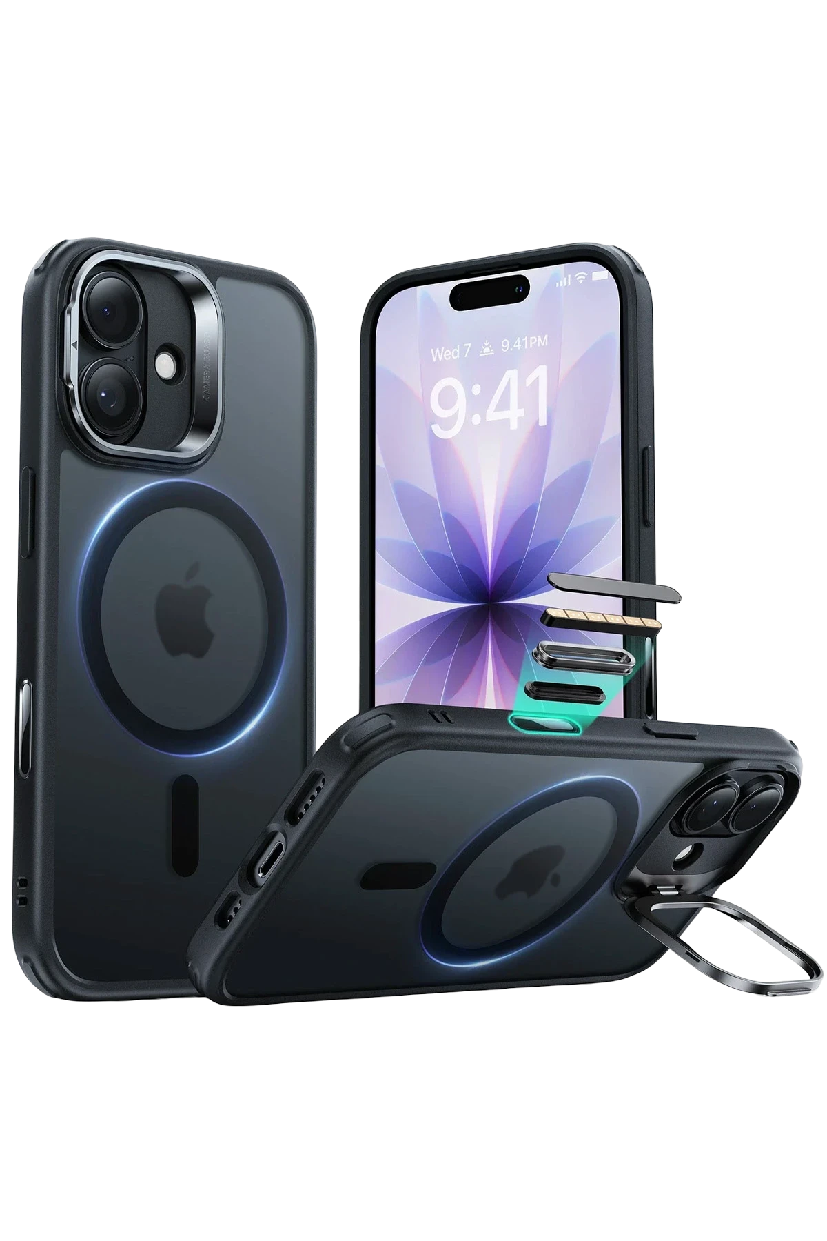 ESR Apple iPhone 17 Classic Hybrid Magsafe Standlı Kapak - Buzlu Siyah