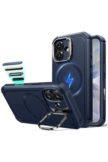 ESR Apple iPhone 17 Cyber Tough Magsafe Stantlı Kapak - Lacivert