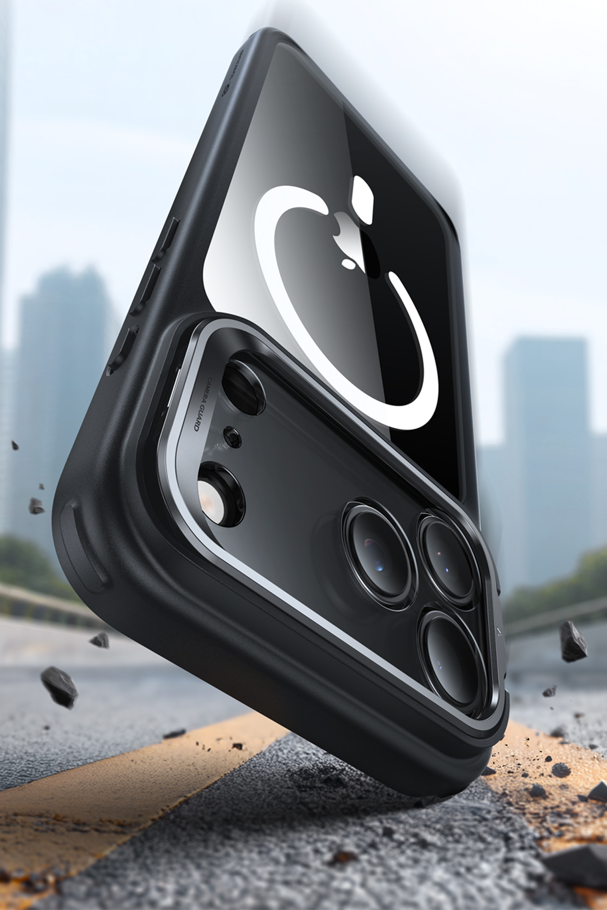 ESR Apple iPhone 17 Pro Classic Hybrid Magsafe Standlı Kapak - Clear Black
