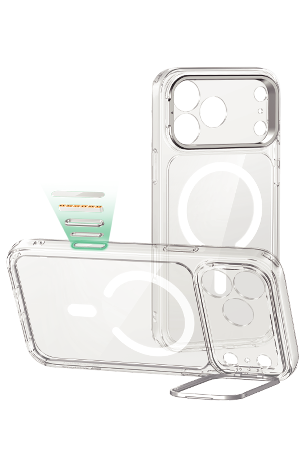 ESR Apple iPhone 17 Pro Classic Hybrid Magsafe Standlı Kapak - Clear