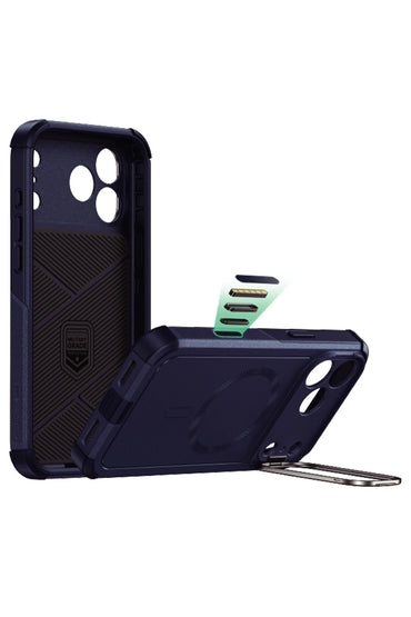 ESR Apple iPhone 17 Pro Cyber Tough Magsafe Stantlı Kapak - Lacivert