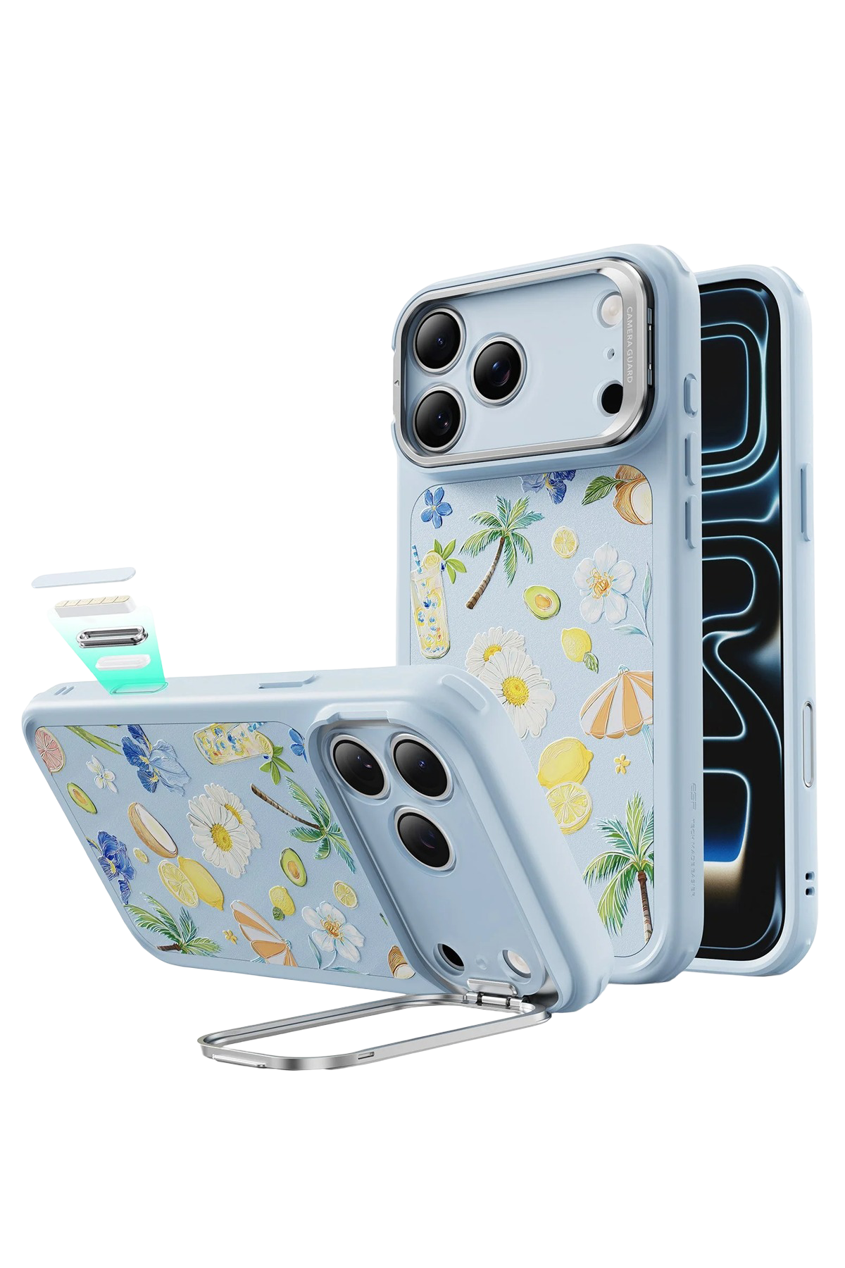 ESR Apple iPhone 17 Pro Max Classic Hybrid Magsafe Standlı Kapak - Açık Mavi