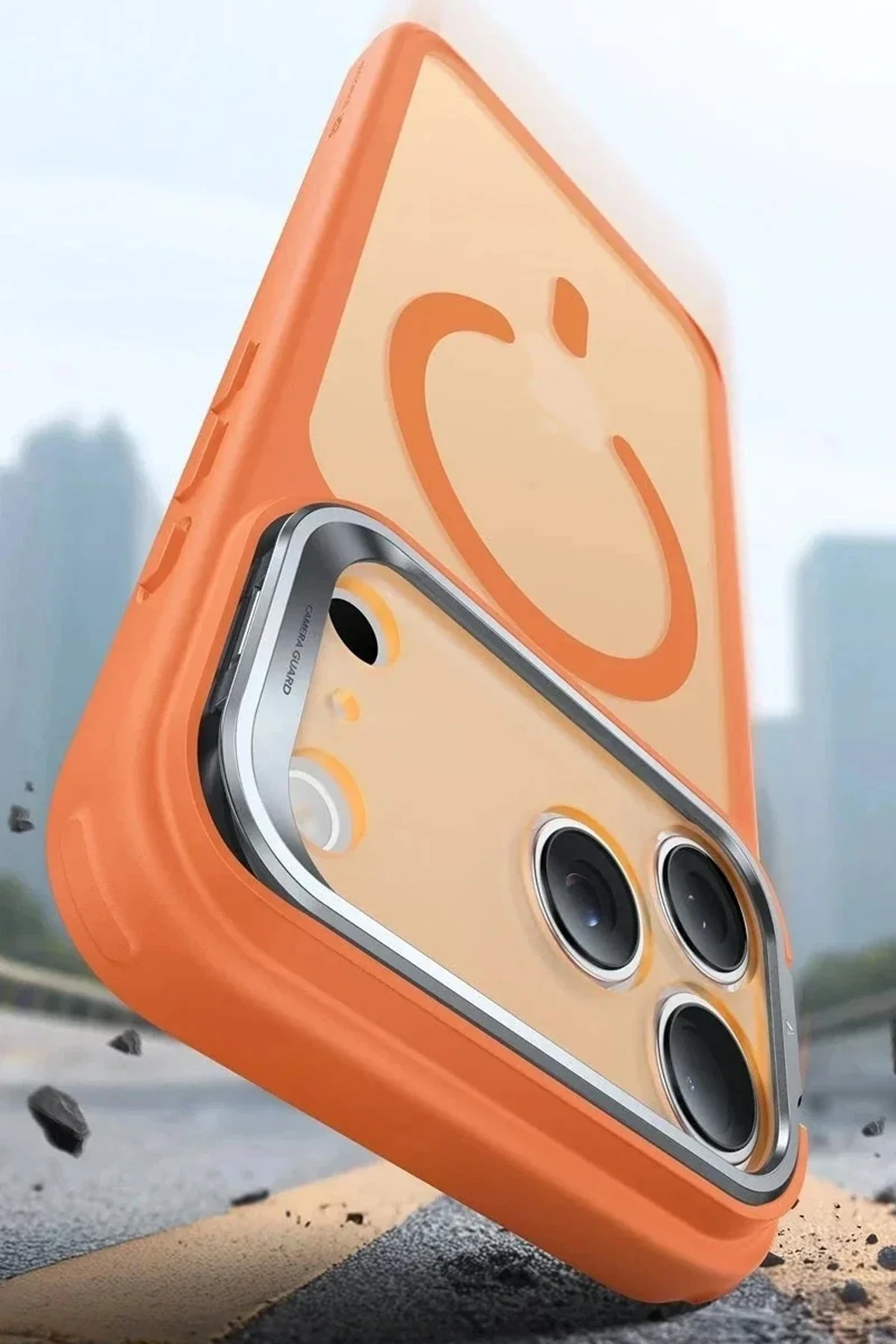 ESR Apple iPhone 17 Pro Max Classic Hybrid Magsafe Standlı Kapak - Frosted Orange