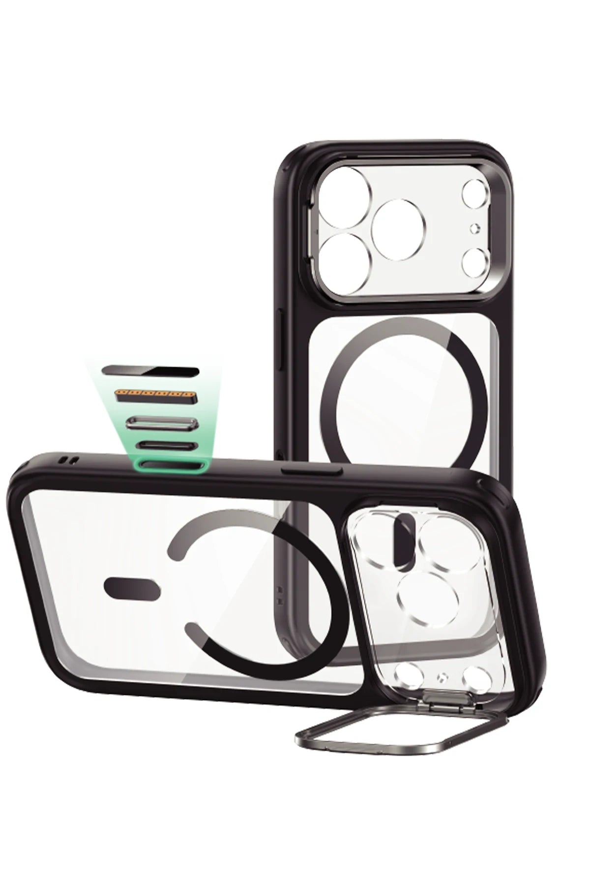 ESR Apple iPhone 17 Pro Max Classic Hybrid Magsafe Standlı Kapak - Siyah