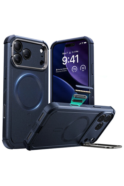 ESR Apple iPhone 17 Pro Max Cyber Tough Magsafe Stantlı Kapak - Lacivert