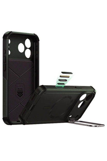 ESR Apple iPhone 17 Pro Max Cyber Tough Magsafe Stantlı Kapak - Yeşil