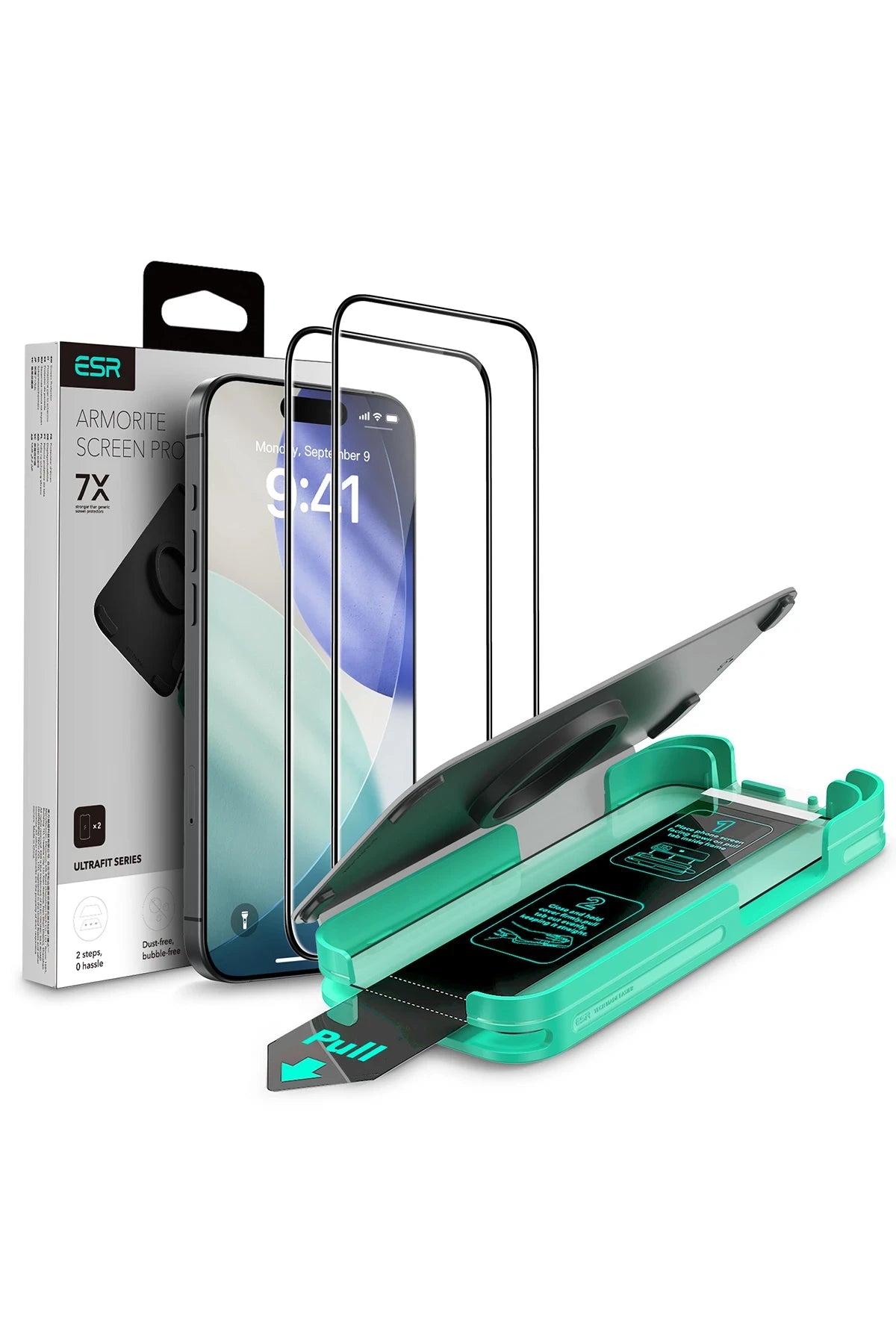 ESR Apple iPhone 17 Pro Max UltraFit Armorite 2 Adet Cam Ekran Koruyucu - Siyah