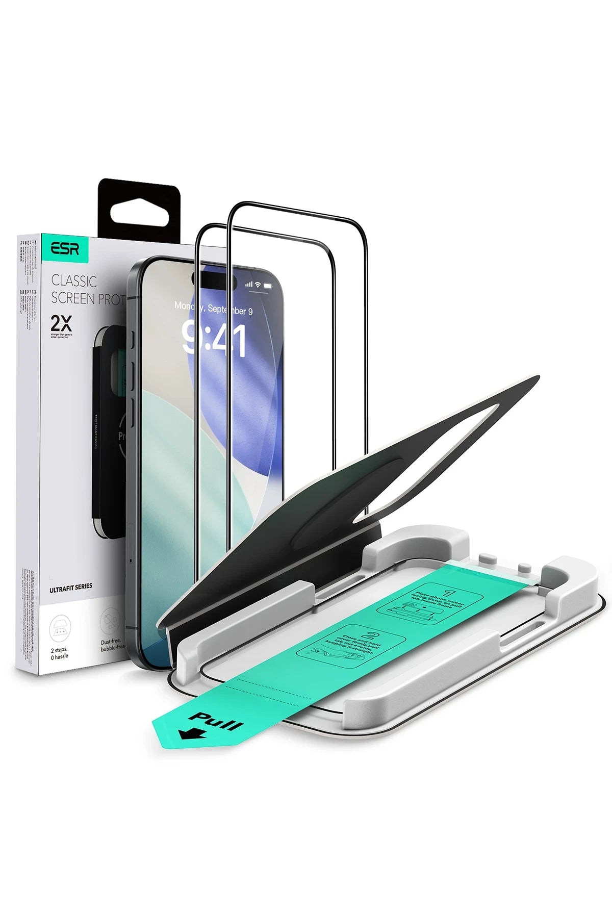 ESR Apple iPhone 17 UltraFit Classic 2 Adet Cam Ekran Koruyucu - Siyah