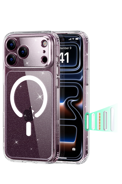 ESR Apple iPhone 18 Pro/17 Pro Classic Hybrid Magsafe Kapak - Şeffaf Simli