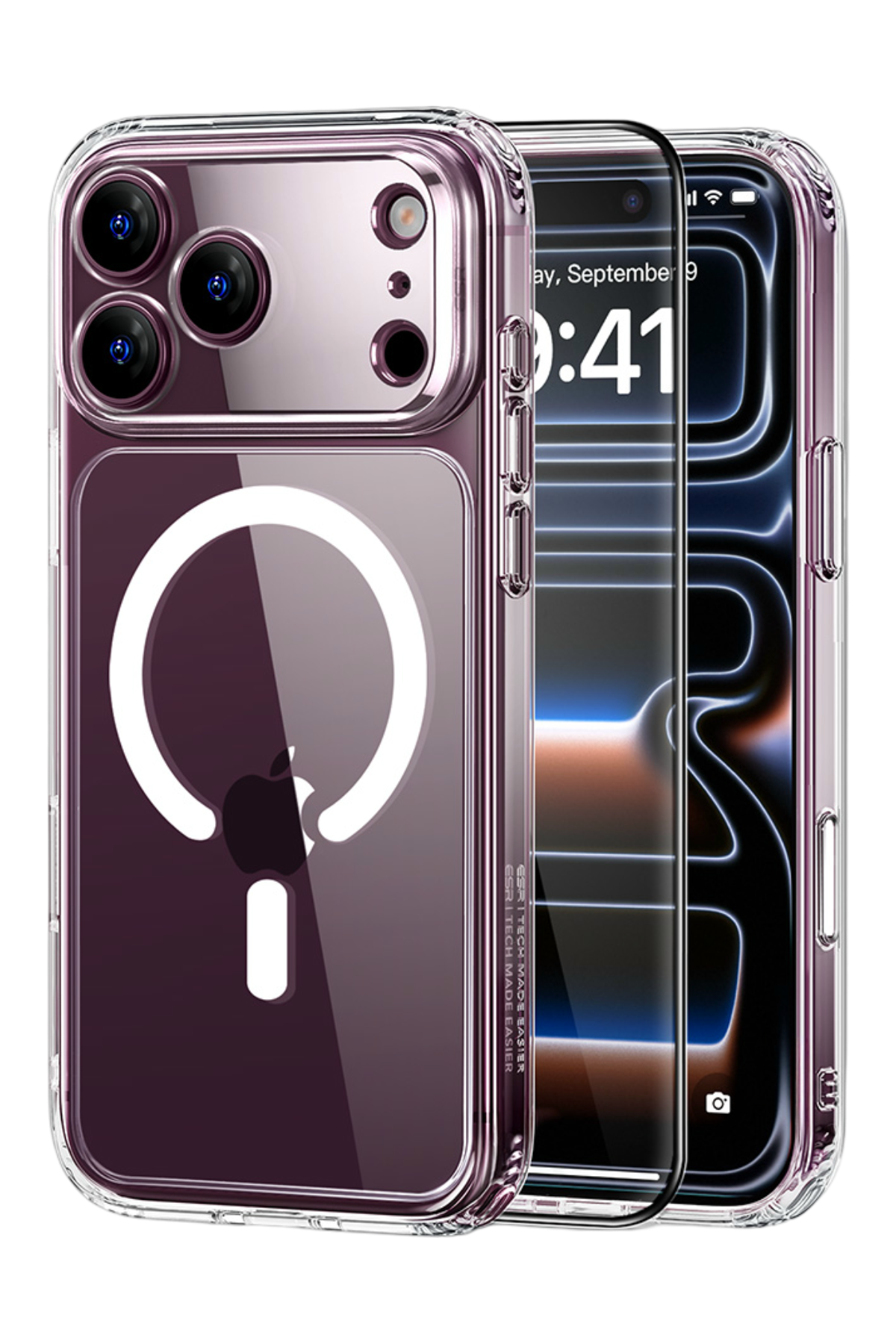 ESR Apple iPhone 18 Pro Max/17 Pro Max Classic Hybrid Magsafe Kapak + Cam Hediyeli Set - Şeffaf
