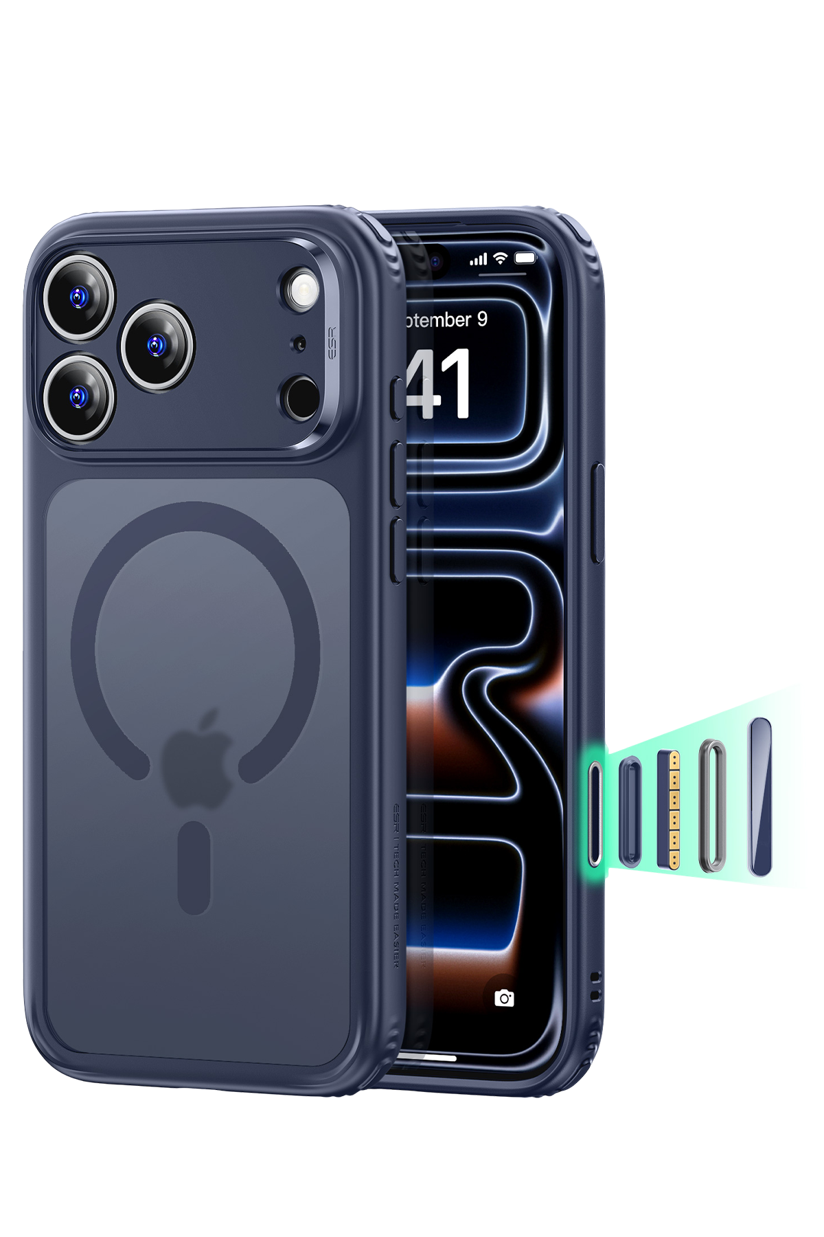 ESR Apple iPhone 18 Pro Max/17 Pro Max Classic Hybrid Magsafe Kapak - Mavi