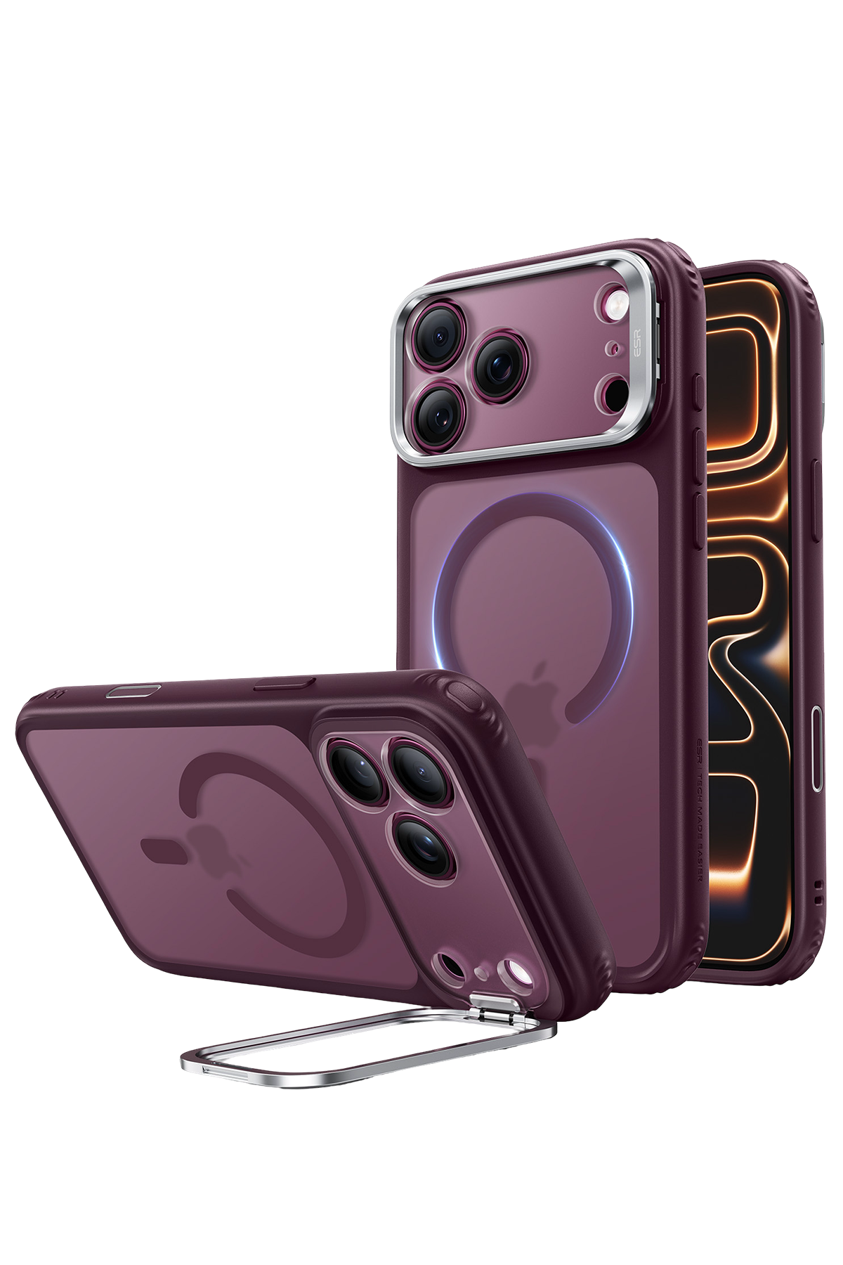 ESR Apple iPhone 18 Pro Max/17 Pro Max Classic Hybrid Magsafe Standlı Kapak - Bordo