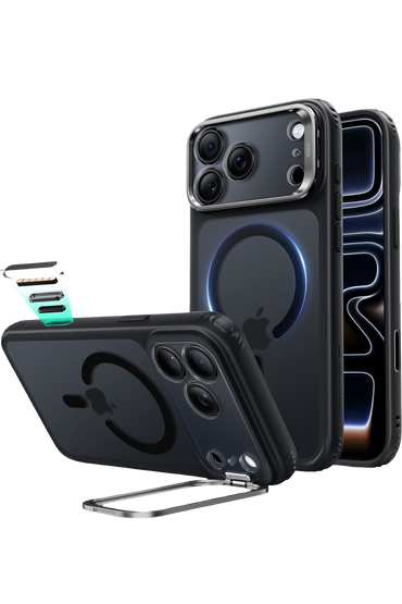 ESR Apple iPhone 18 Pro Max/17 Pro Max Classic Hybrid Magsafe Standlı Kapak - Buzlu Siyah