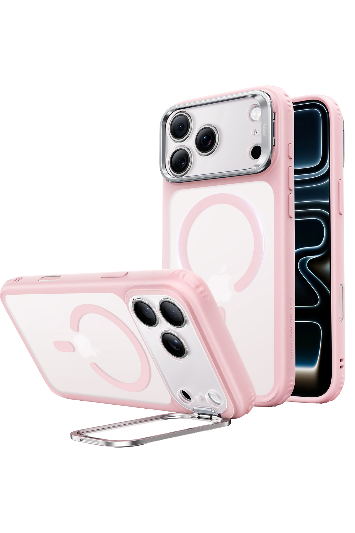 ESR Apple iPhone 18 Pro Max/17 Pro Max Classic Hybrid Magsafe Standlı Kapak - Pembe