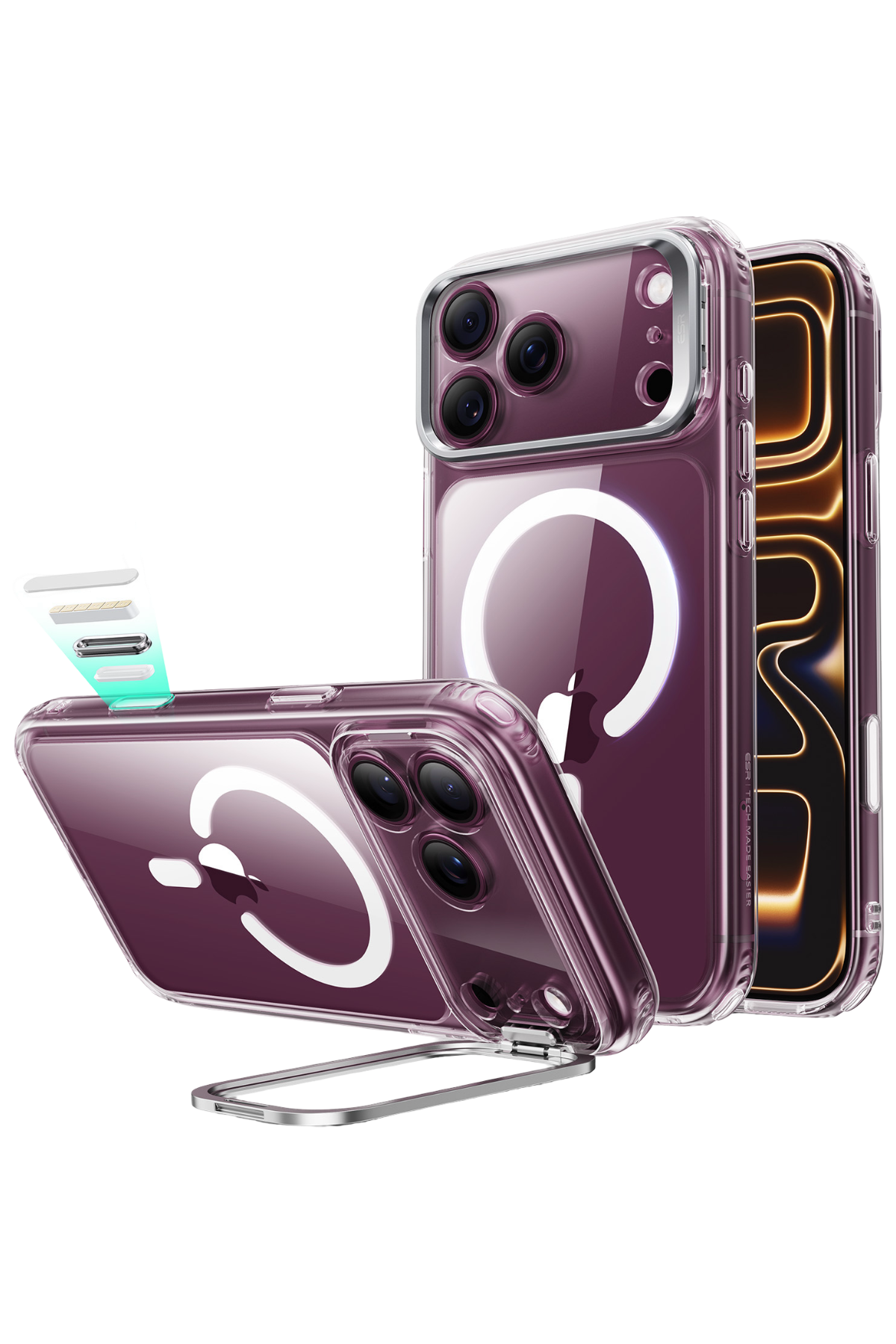 ESR Apple iPhone 18 Pro Max/17 Pro Max Classic Hybrid Magsafe Standlı Kapak - Şeffaf