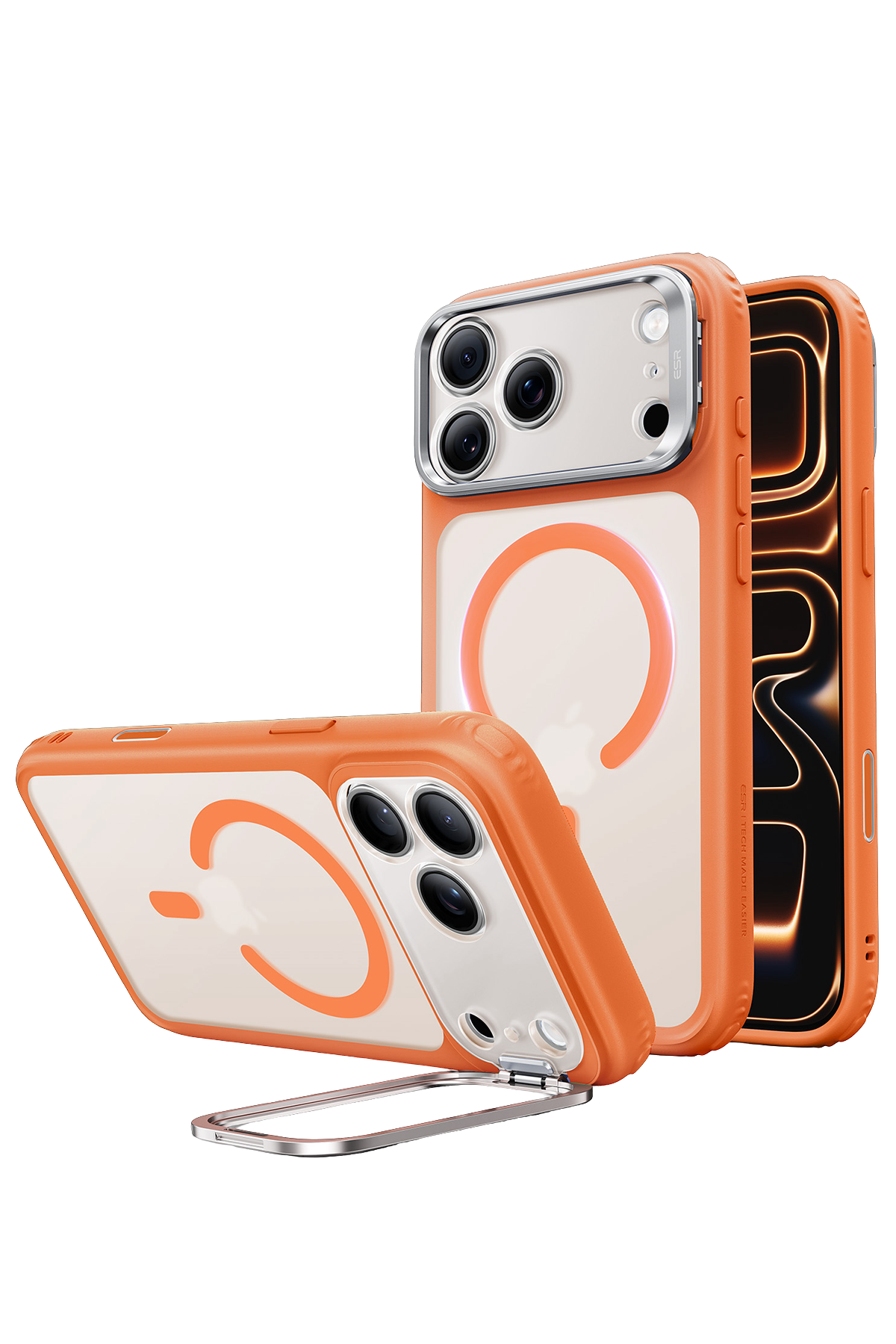 ESR Apple iPhone 18 Pro Max/17 Pro Max Classic Hybrid Magsafe Standlı Kapak - Turuncu