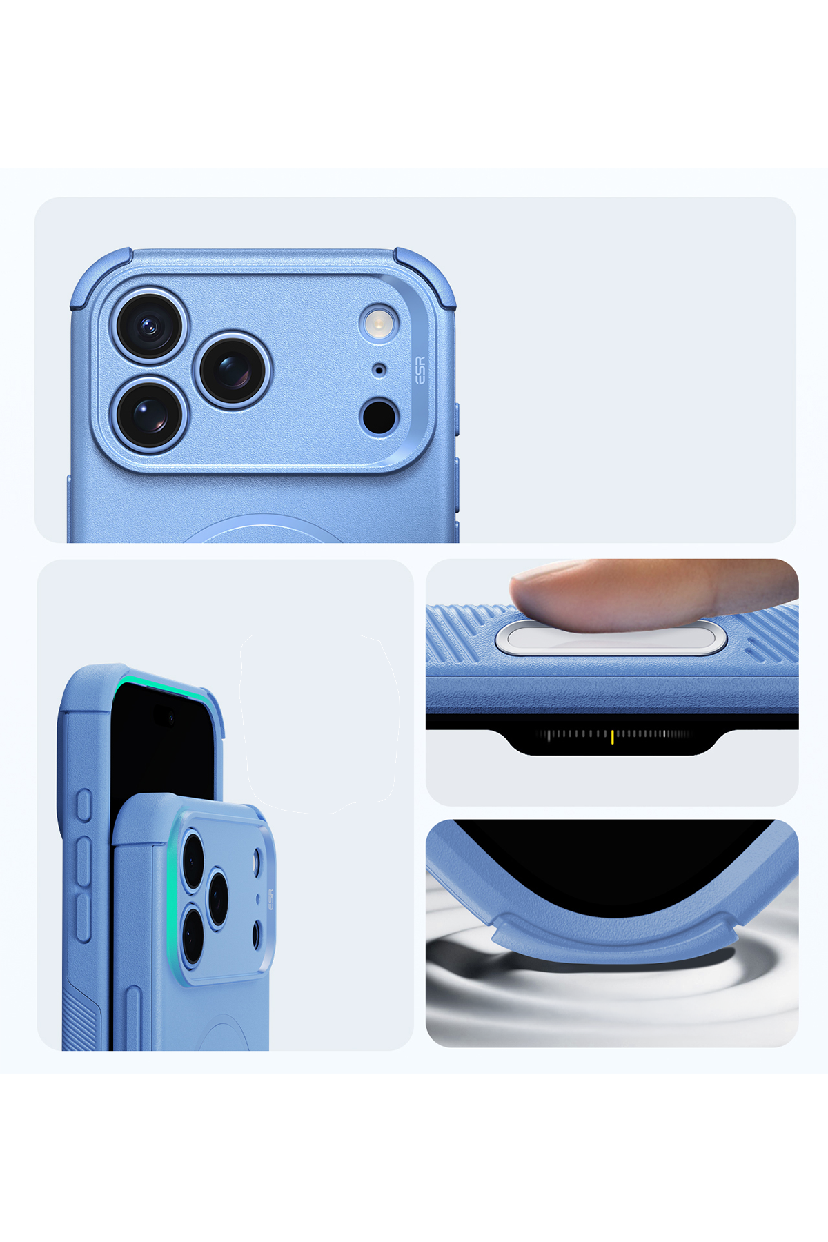 ESR Apple iPhone 18 Pro Max/17 Pro Max Cyber Tough Magsafe Kapak - Açık Mavi