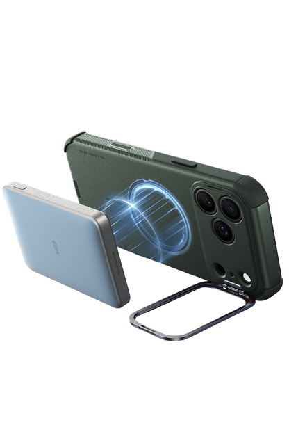 ESR Apple iPhone 18 Pro Max/17 Pro Max Cyber Tough Magsafe Stantlı Kapak - Yeşil
