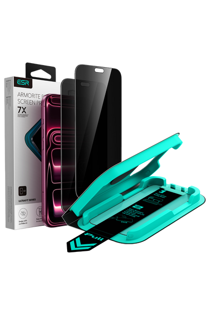 ESR Apple iPhone 18 Pro Max Ultrafit Armorite 2 Adet Hayalet Cam Ekran Koruyucu - Siyah