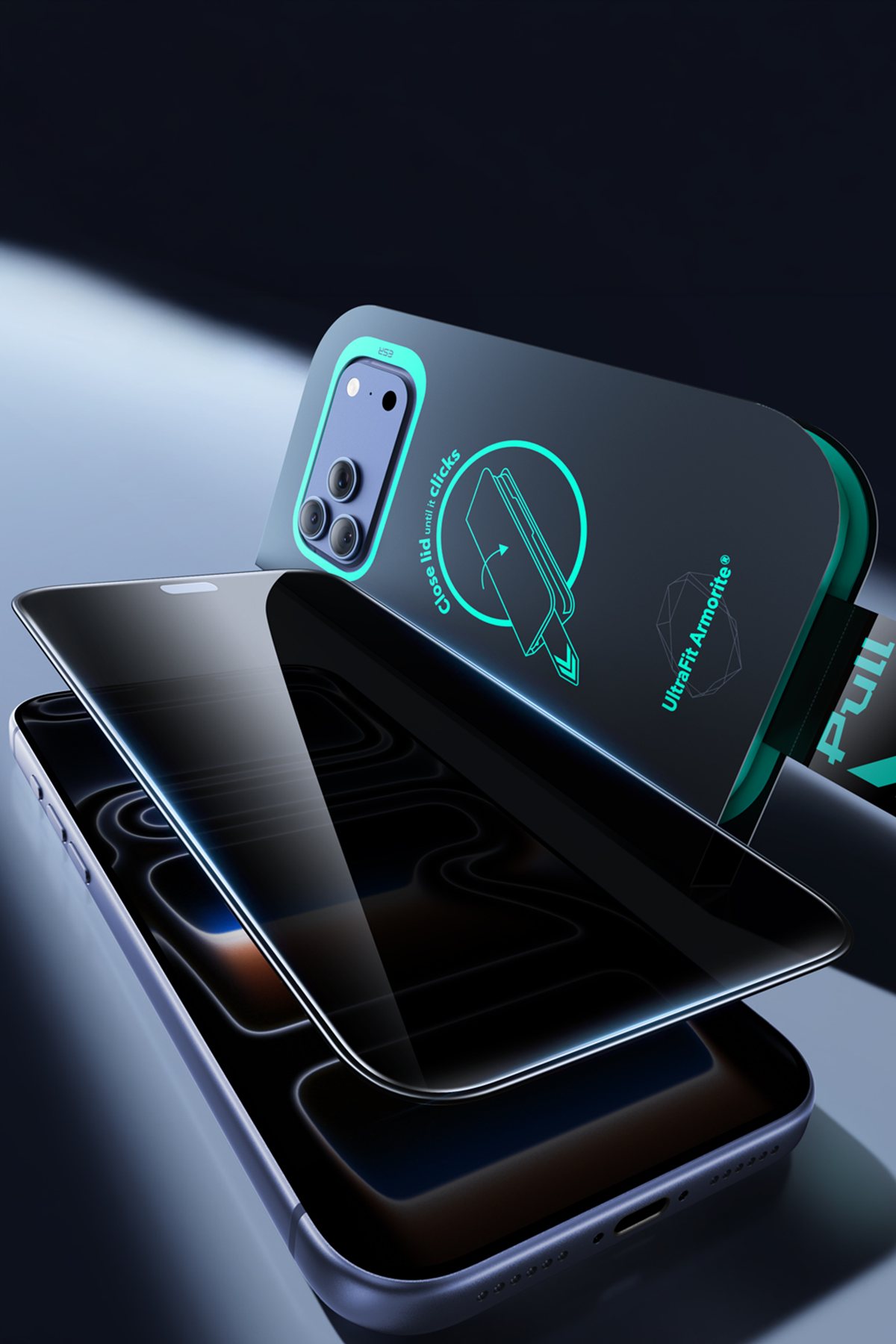 ESR Apple iPhone 18 Pro Max Ultrafit Armorite 2 Adet Hayalet Cam Ekran Koruyucu - Siyah