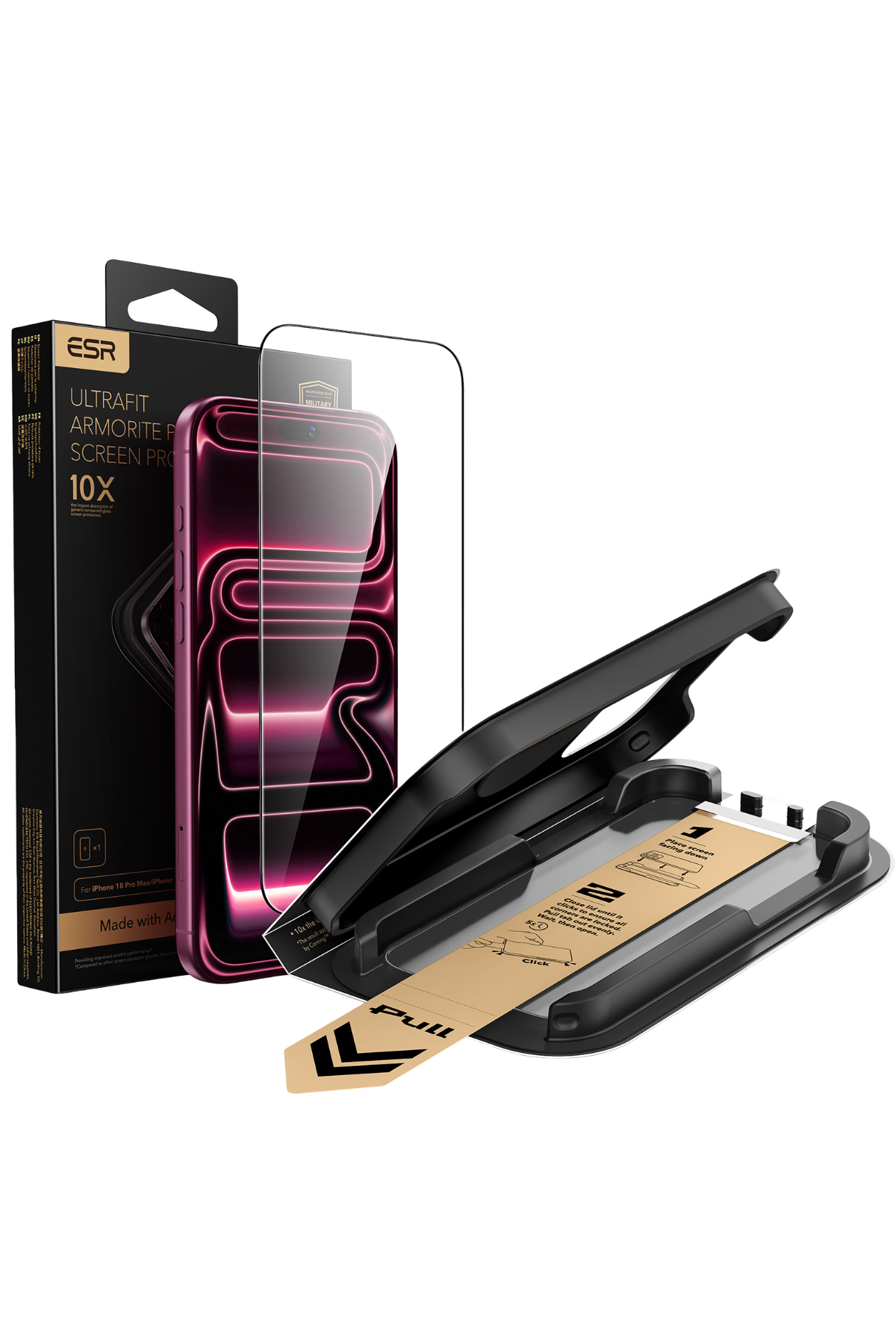 ESR Apple iPhone 18 Pro Max/17 Pro Max UltraFit Armorite Pro Cam Ekran Koruyucu - Siyah
