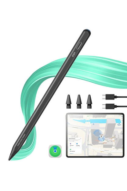 ESR Geo iPad için Apple Find My Özellikli Dijital Dokunmatik Kalem - Siyah
