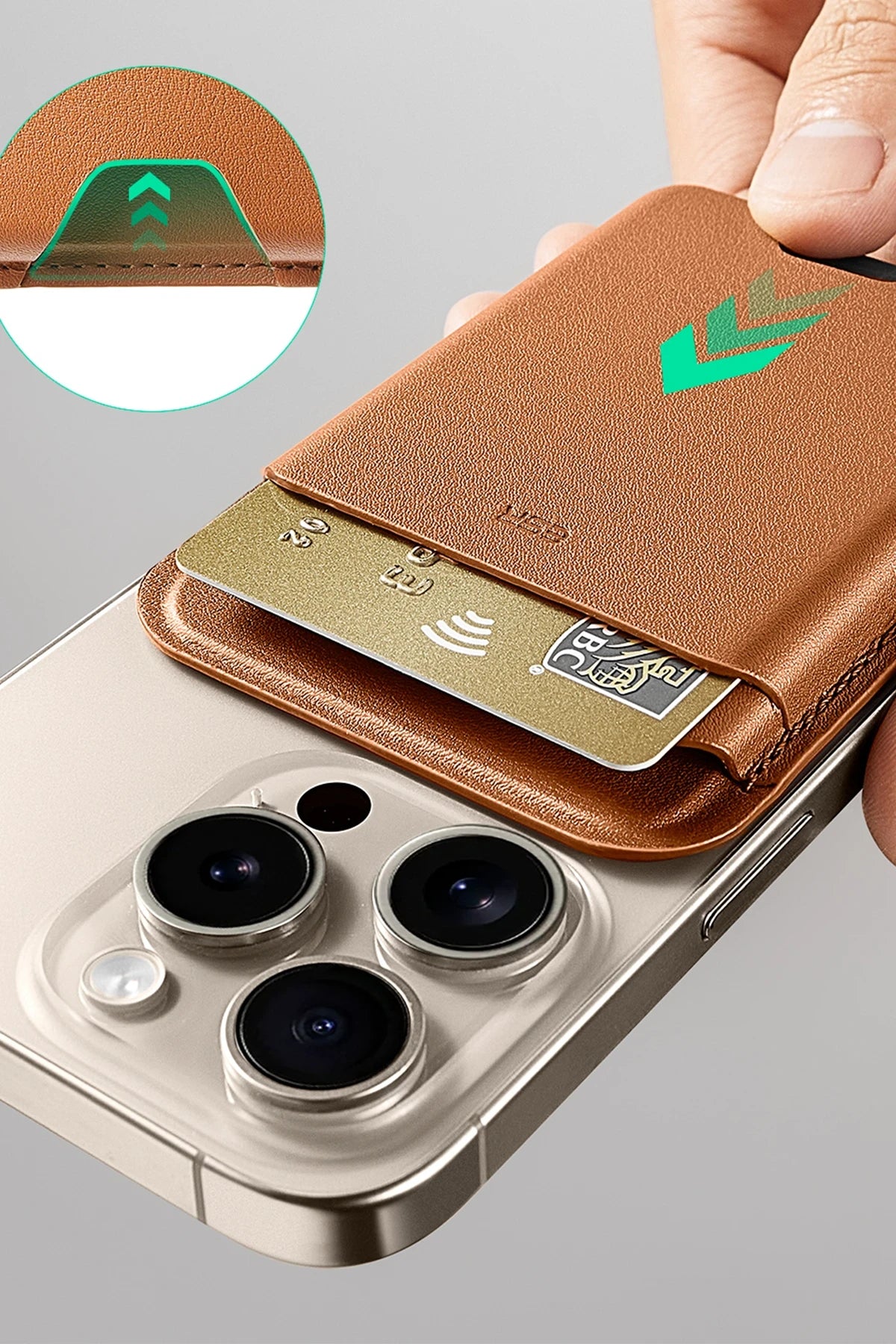 ESR HaloLock Wallet Boost Magsafe Kartlık - Kahverengi
