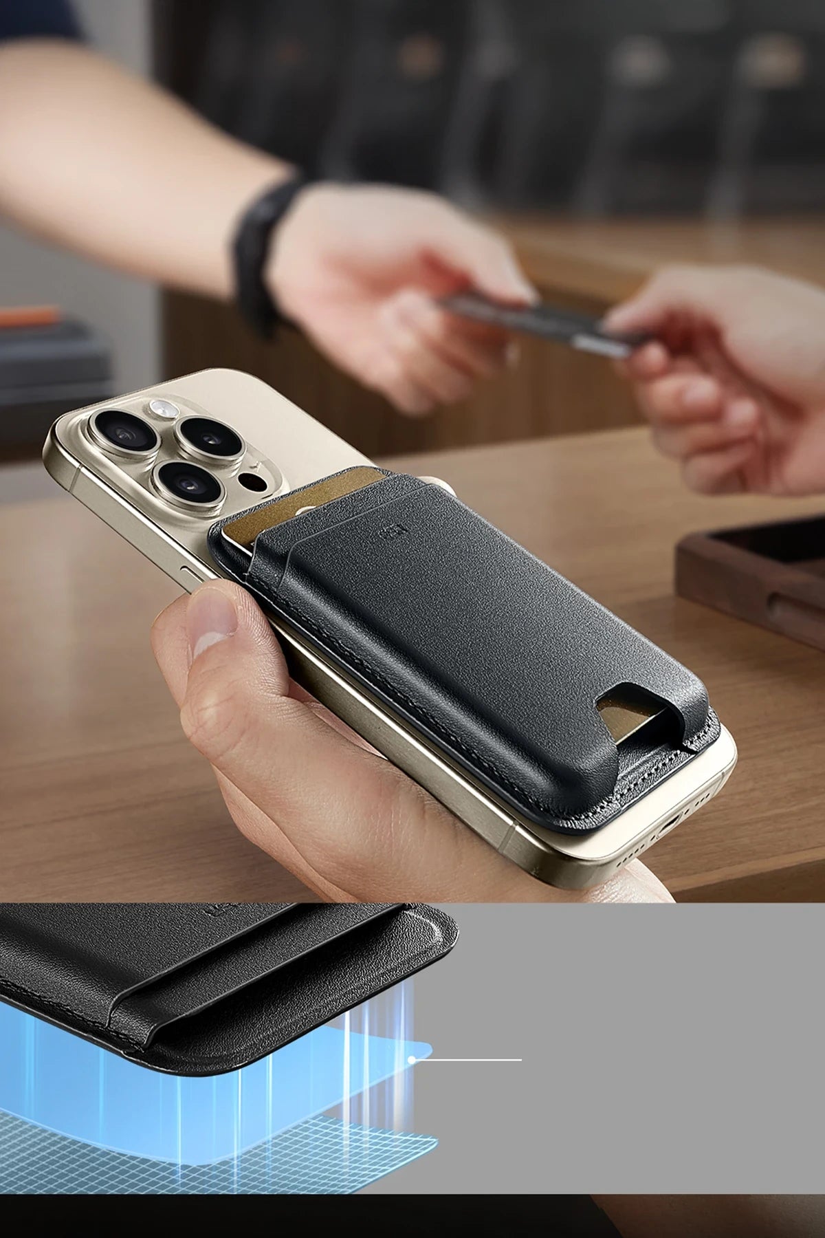 ESR HaloLock Wallet Boost Magsafe Kartlık - Siyah