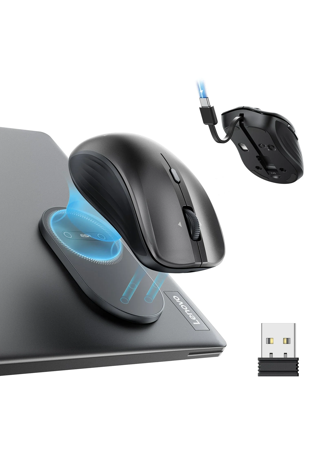 ESR MagMouse Kablosuz Mouse - Siyah