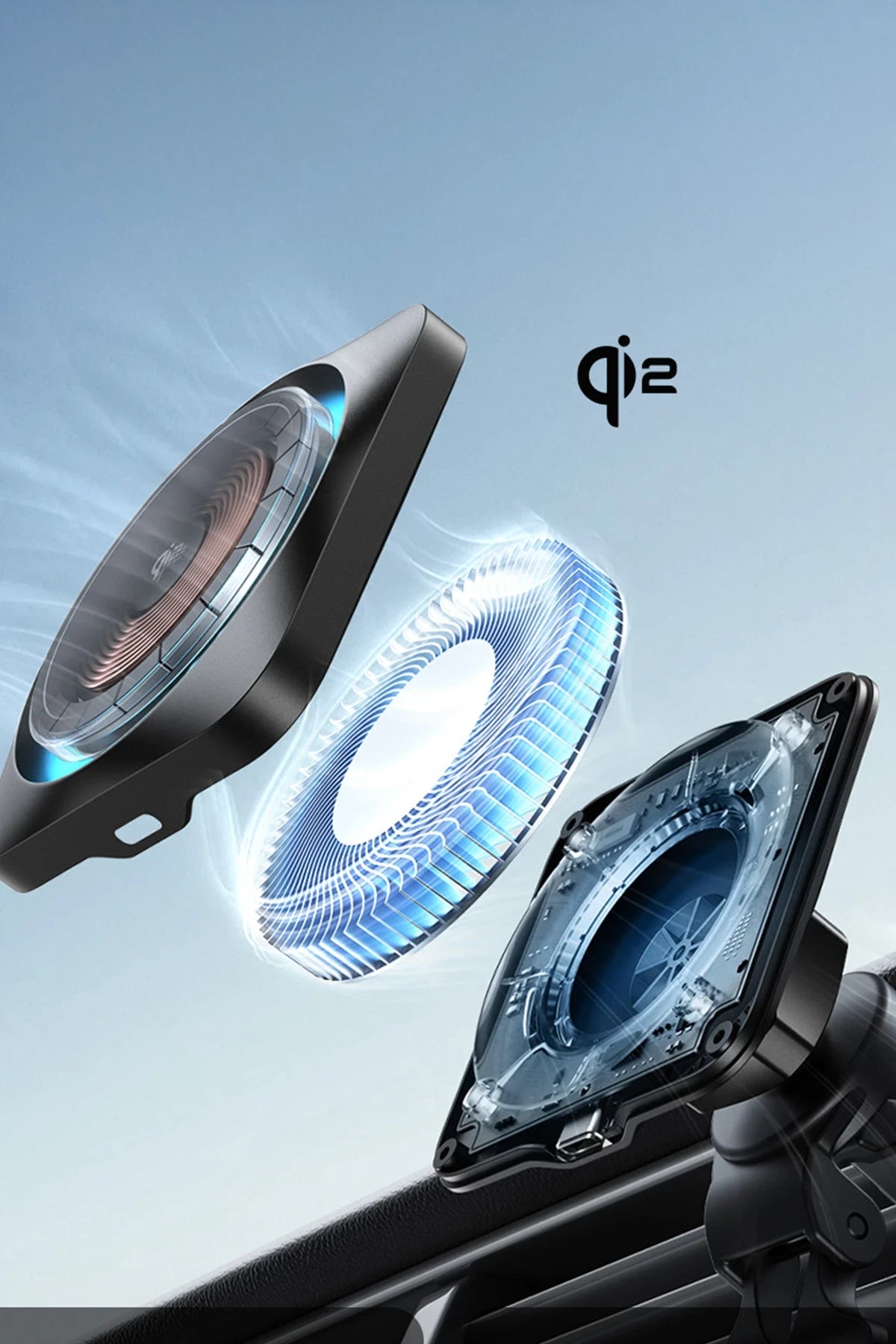ESR Qi2 CryoBoost 15W Magsafe Şarj Destekli 360 Dönen Araç Tutucu - Siyah