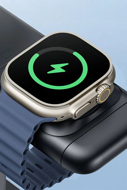 ESR Qi2 CryoBoost 3in1 Telefon, Saat ve Airpods İçin Magsafe Destekli Masaüstü Şarj Seti - Siyah