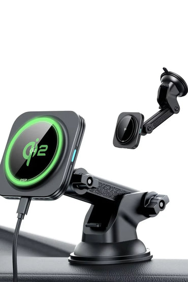 ESR Qi2 HaloLock Vantuz Özellikli 15W Magsafe Şarj 360 Dönen Destekli Araç Tutucu - Siyah
