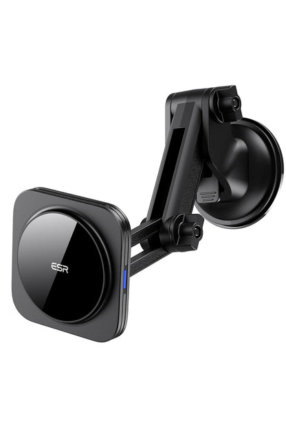 ESR Qi2 HaloLock Vantuz Özellikli 15W Magsafe Şarj 360 Dönen Destekli Araç Tutucu - Siyah