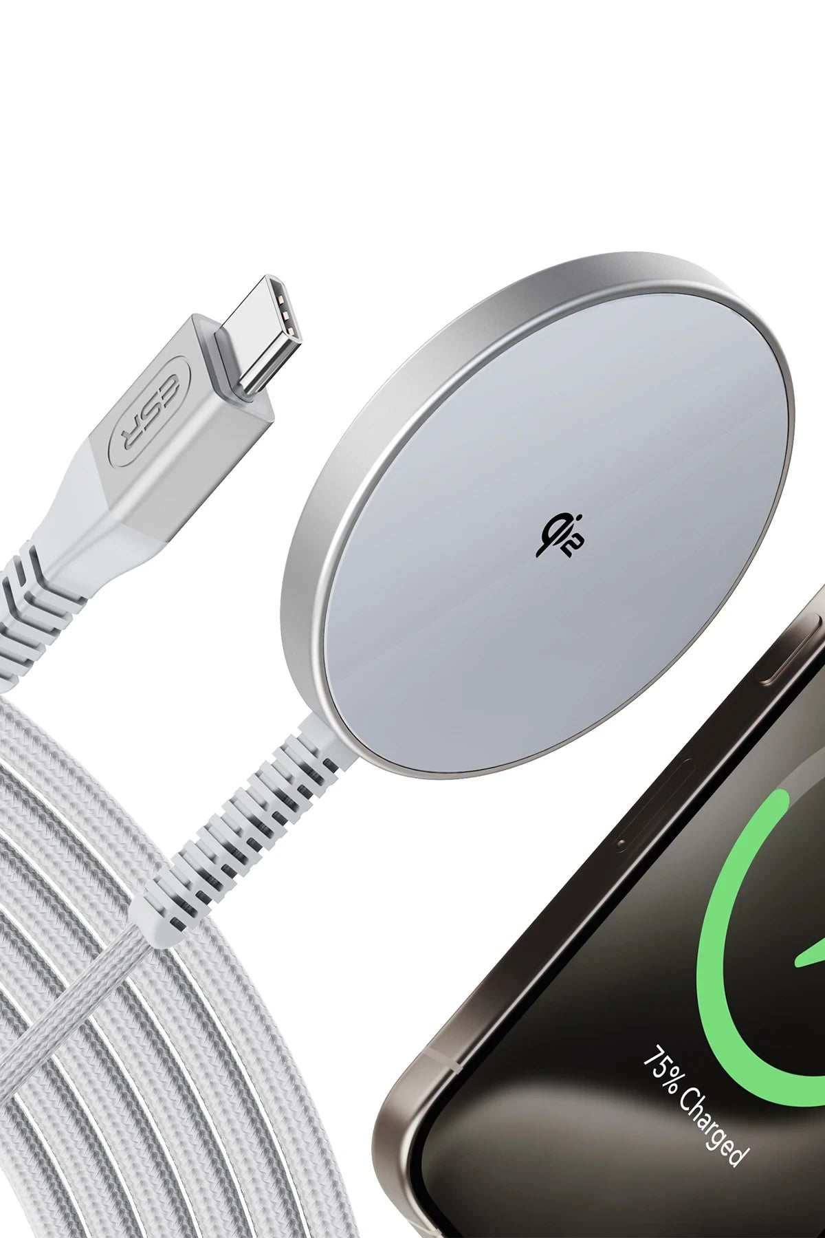 ESR Qi2 Mini HaloLock 15W Magsafe Şarj Aleti - Gümüş