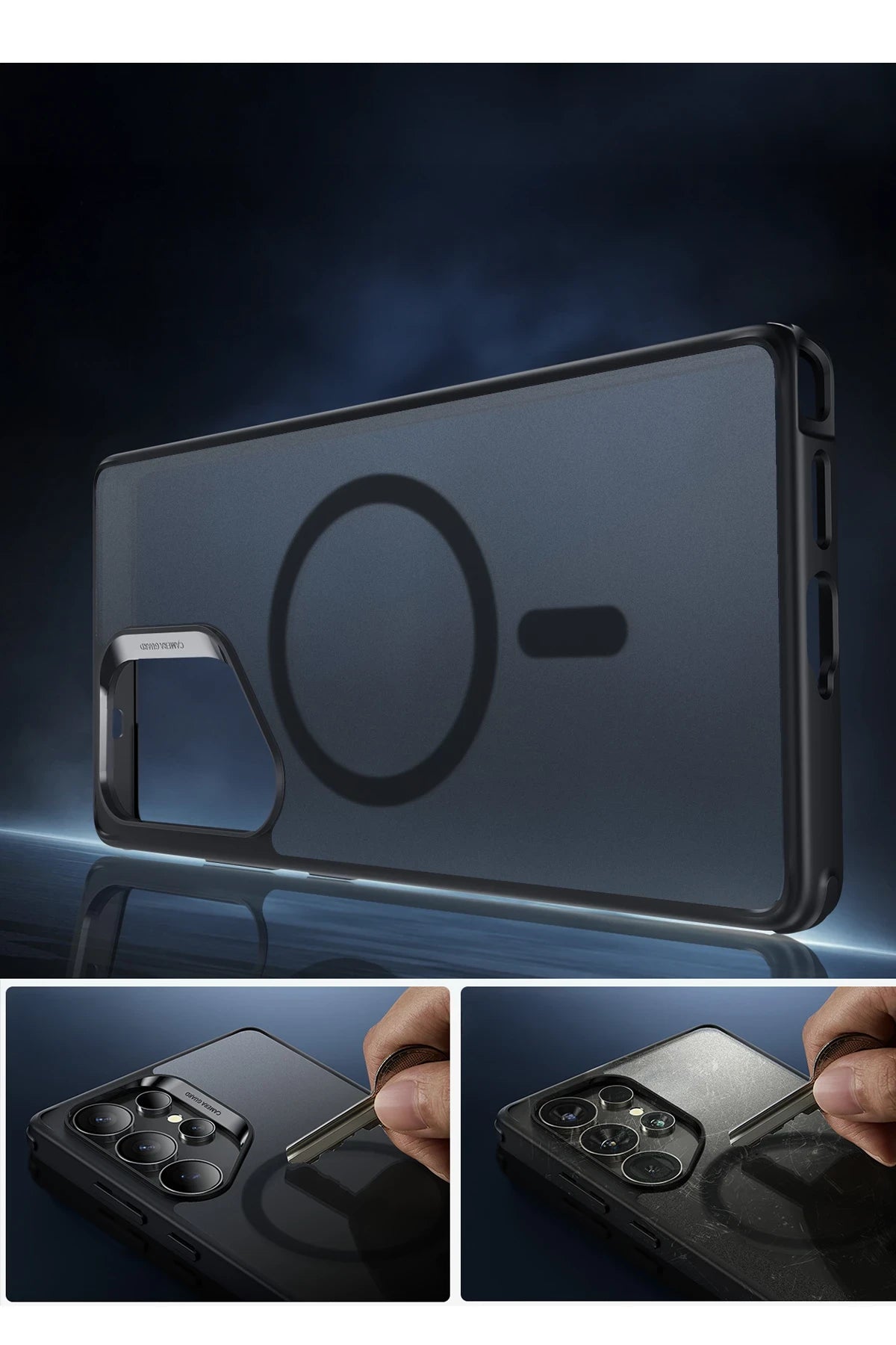 ESR Samsung Galaxy S25 Ultra Classic Hybrid Magsafe Kapak - Buzlu Siyah