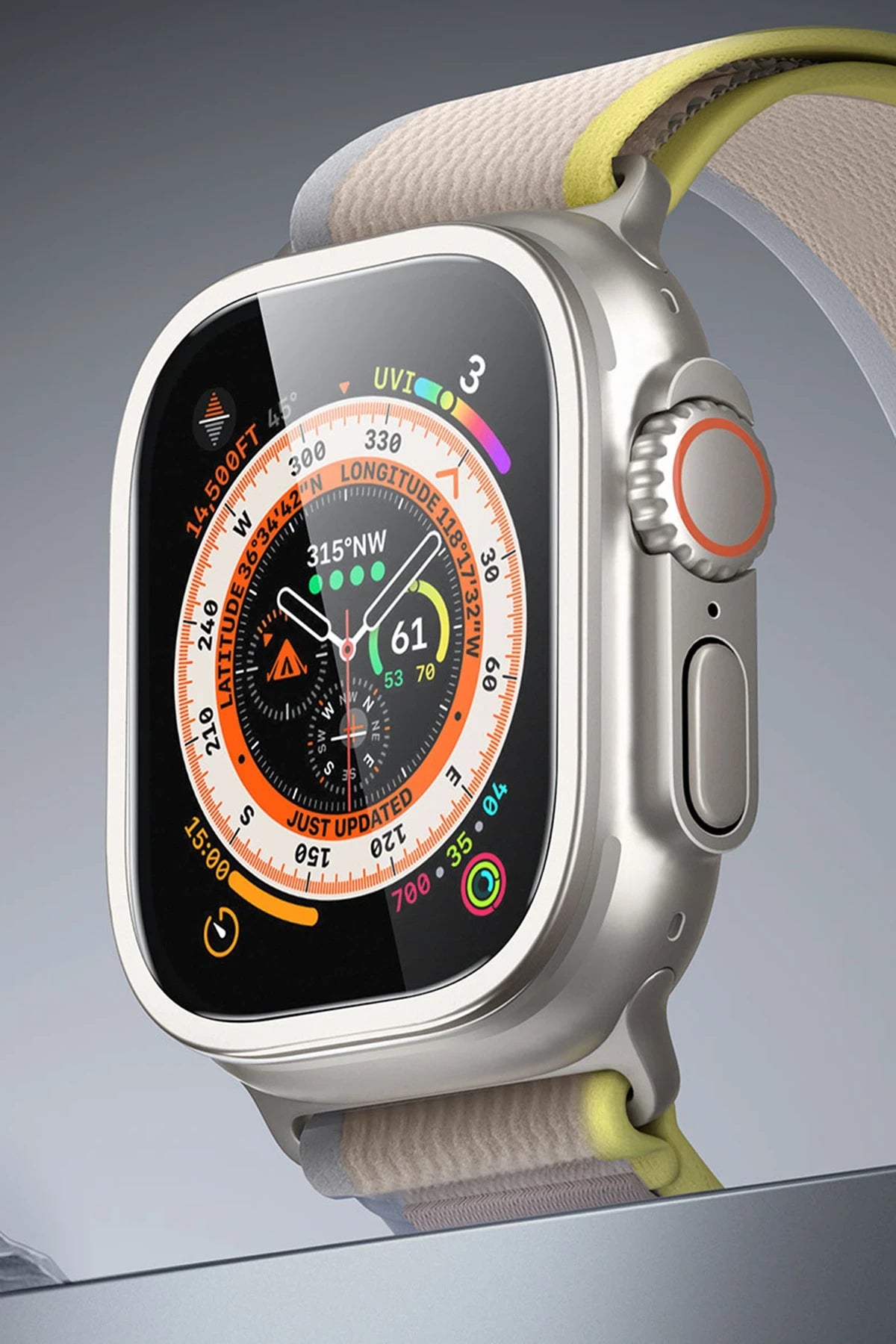 ESR Apple Watch Ultra 2 49mm Armorite 2 Adet Saat Cam Ekran Koruyucu - Siyah