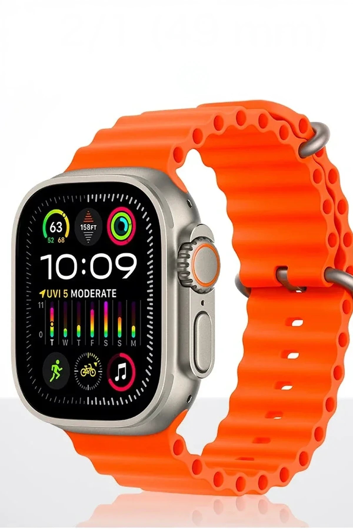 ESR Apple Watch Ultra 2 49mm Armorite Protection Saat Kasa + 2 Adet Saat Cam Ekran Koruyucu Set - Titan Gri